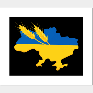 Ukraine map, Ukraine, Ukraine flag, heart is breaking, I stand with Ukraine Posters and Art